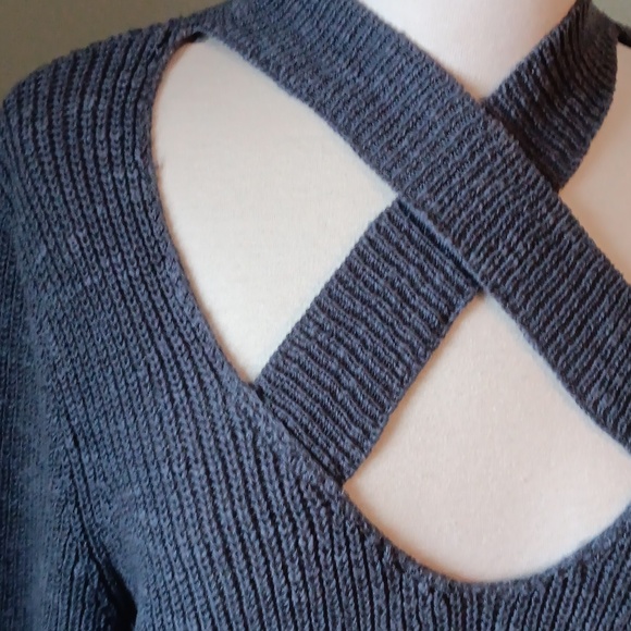 Blue Criss Cross Sweater from Torrid XXL - Picture 2 of 4